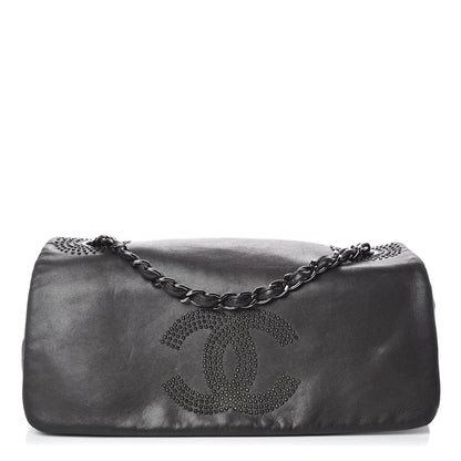 Chanel Lambskin Studded CC East West Flap Black 1 of 16