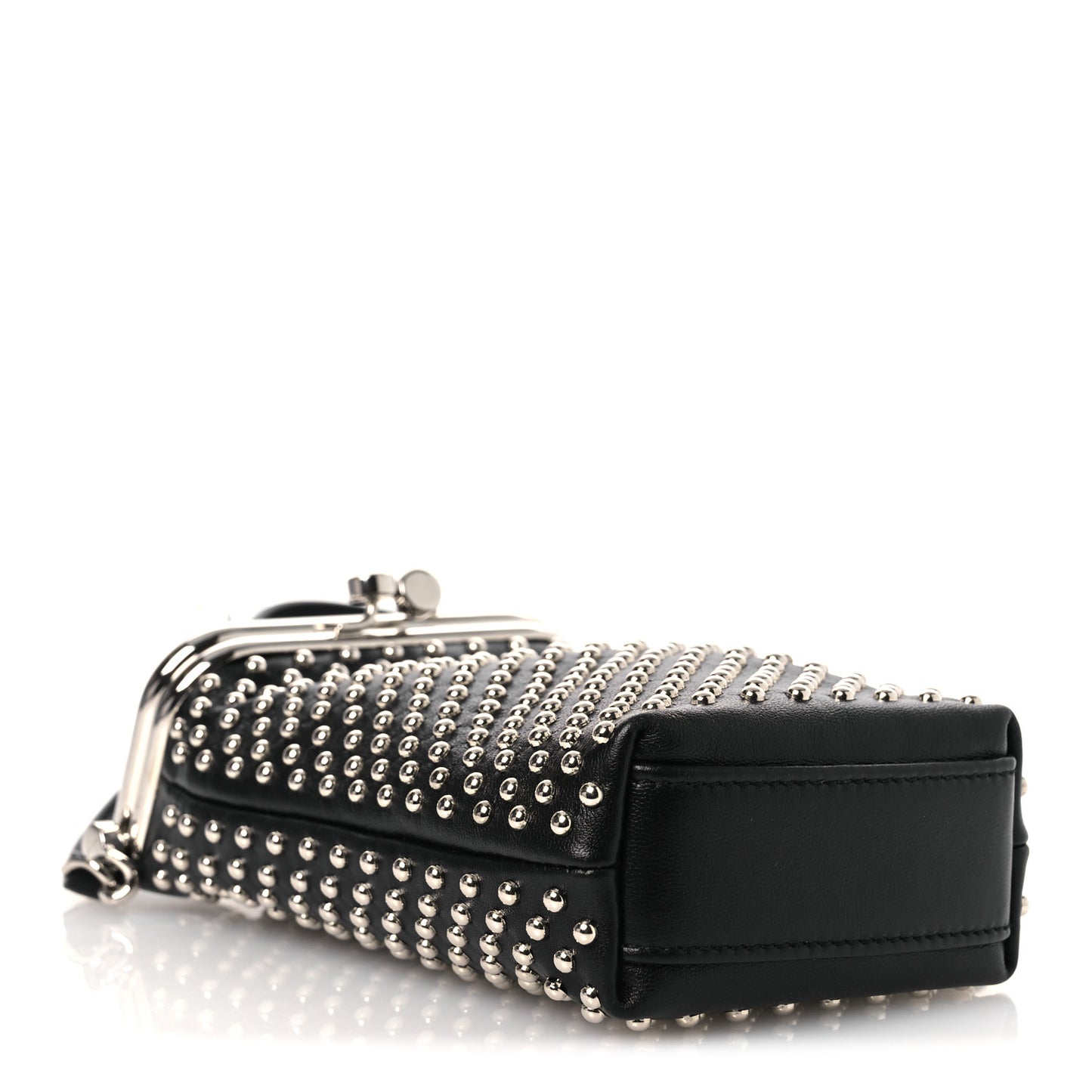 Lambskin Studded Small Sac Charniere Black