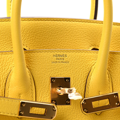 Hermes Taurillon Novillo Birkin 25 Jaune De Naples 6 of 10