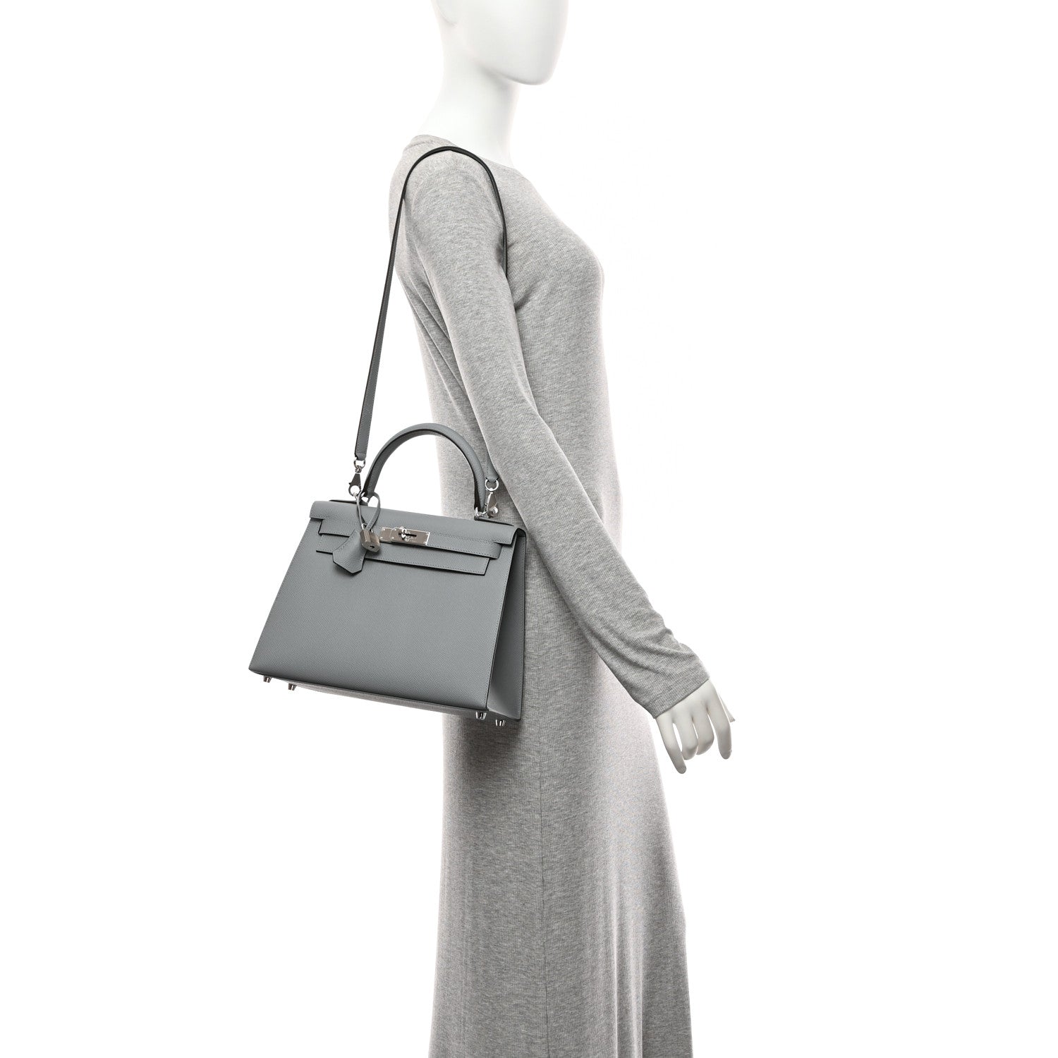 Hermes Epsom Kelly Sellier 28 Gris Pantin 2 of 11