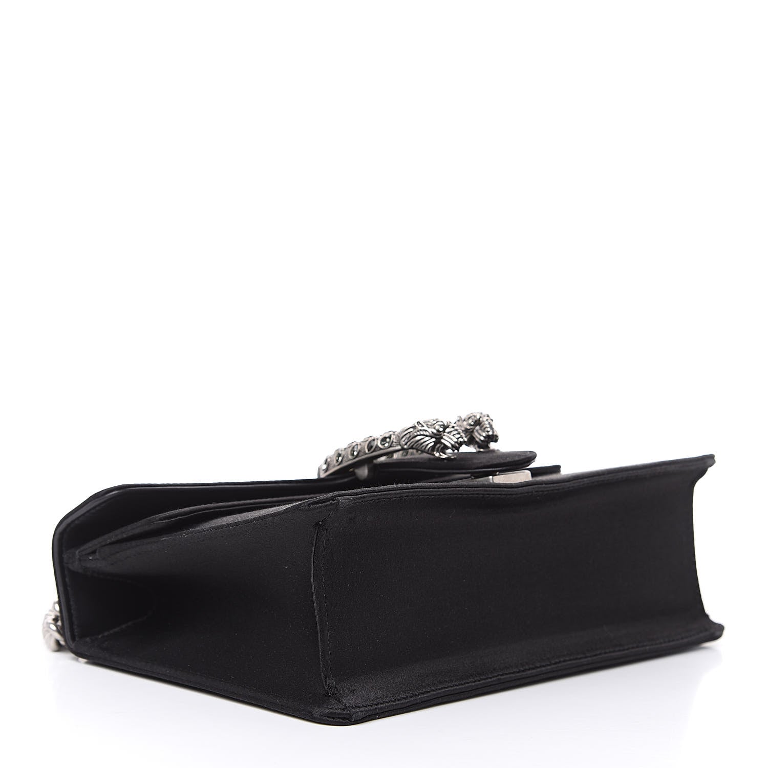 Gucci Satin Silk Crystal Small Dionysus Shoulder Bag Black Black Diamond 4 of 10