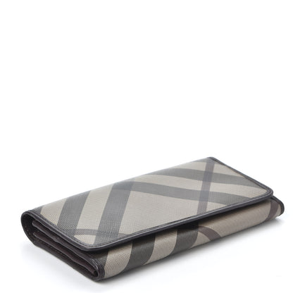 Burberry Smoked Check Continental Wallet Chocolate 3 of 10