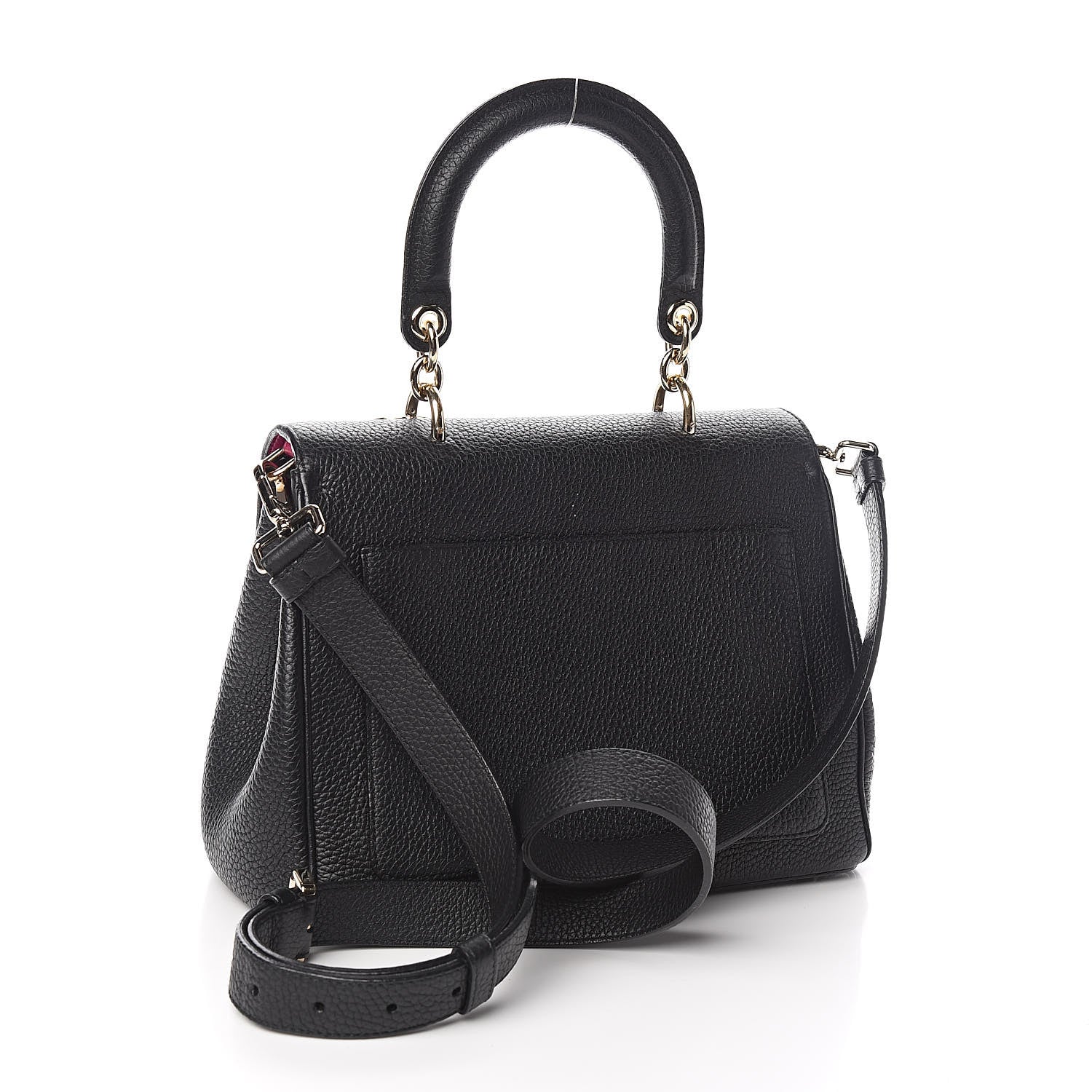Christian Dior Bullcalf Small Be Dior Flap Black Fraise 3 of 9