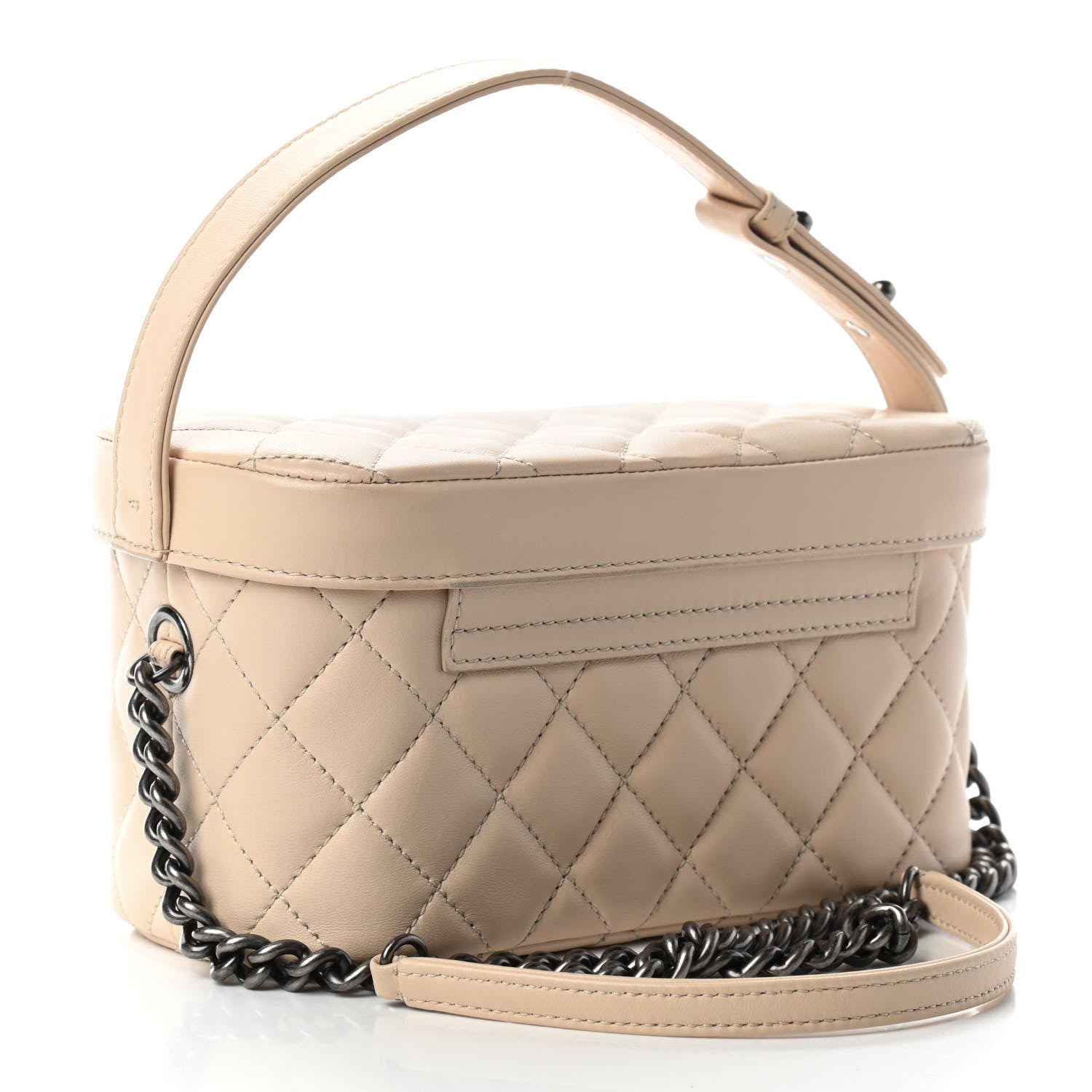 Chanel Lambskin Quilted Coco Boy Vanity Case Beige Clair 3 of 10