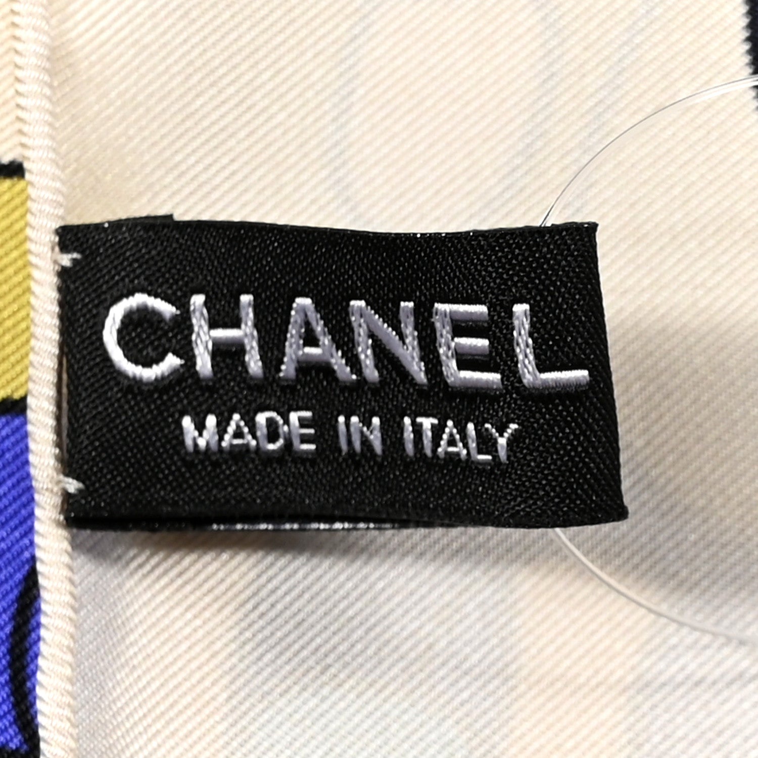Chanel Silk Twill Printed Bandana Ecru Black Multicolor 3 of 5