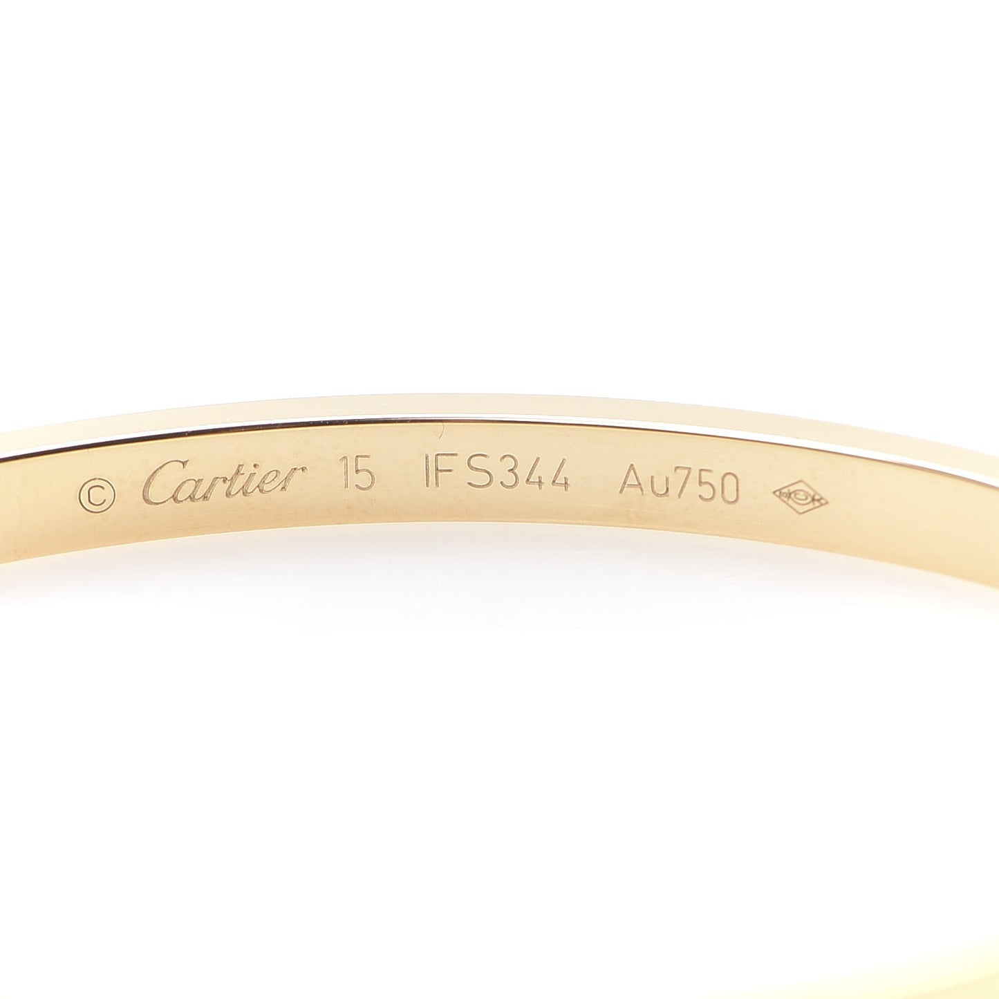 18K Yellow Gold Small LOVE Bracelet 15