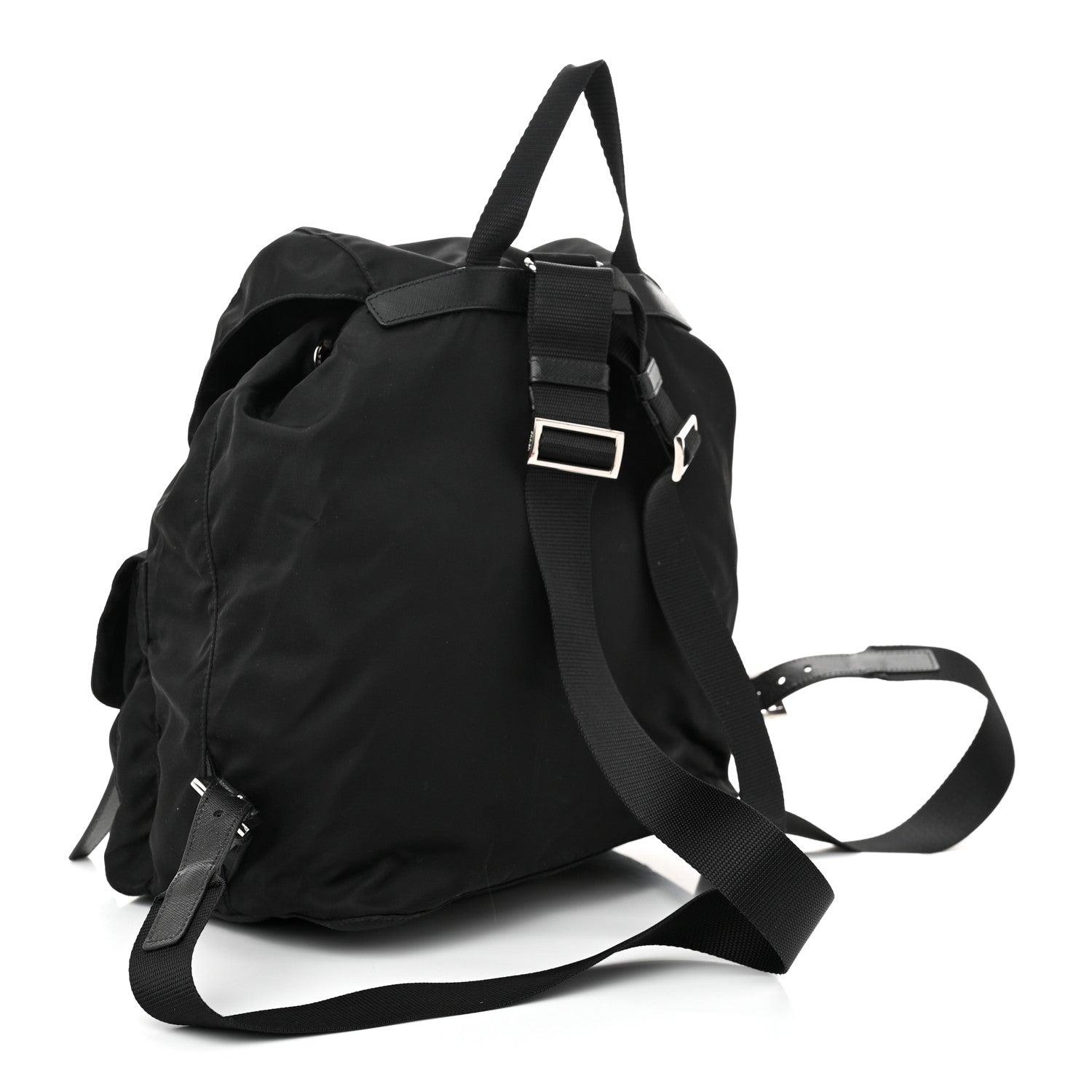 Prada Tessuto Nylon Saffiano Medium Backpack Black 3 of 10