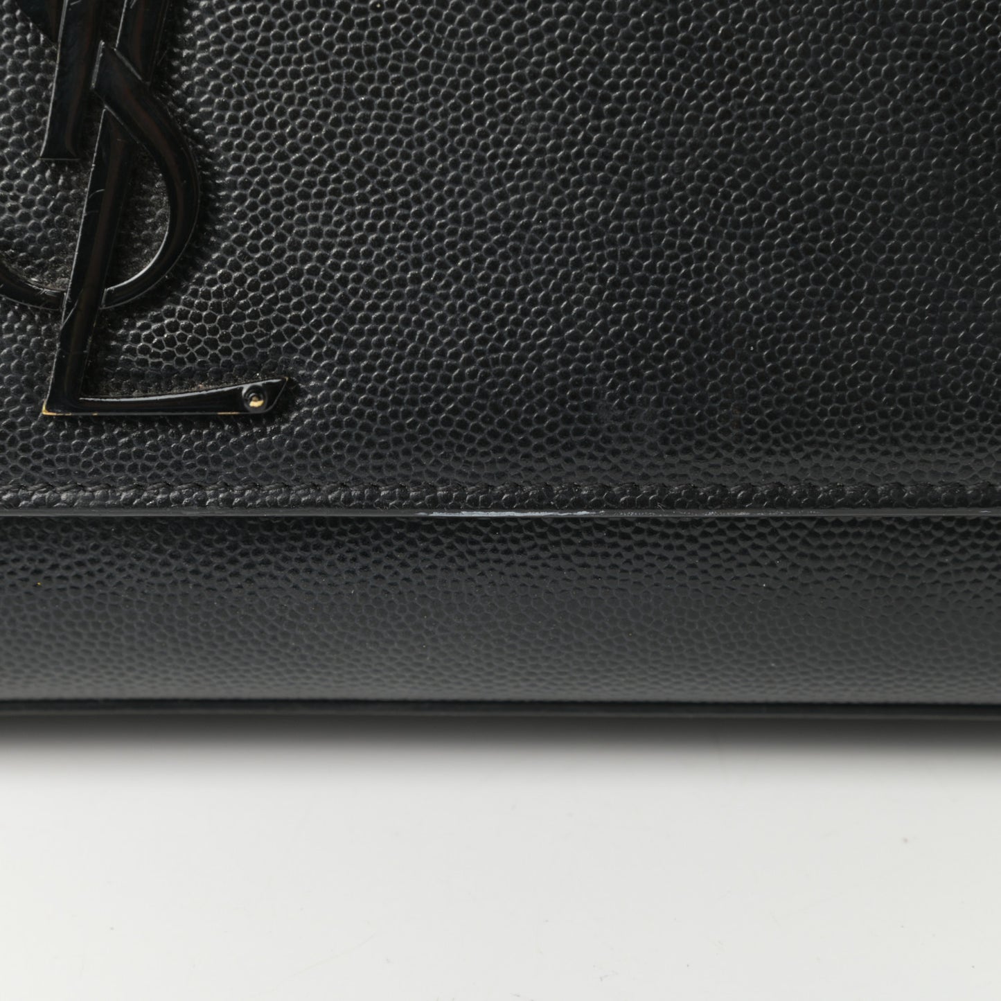 Grain De Poudre Medium Classic Monogram Kate Satchel Black