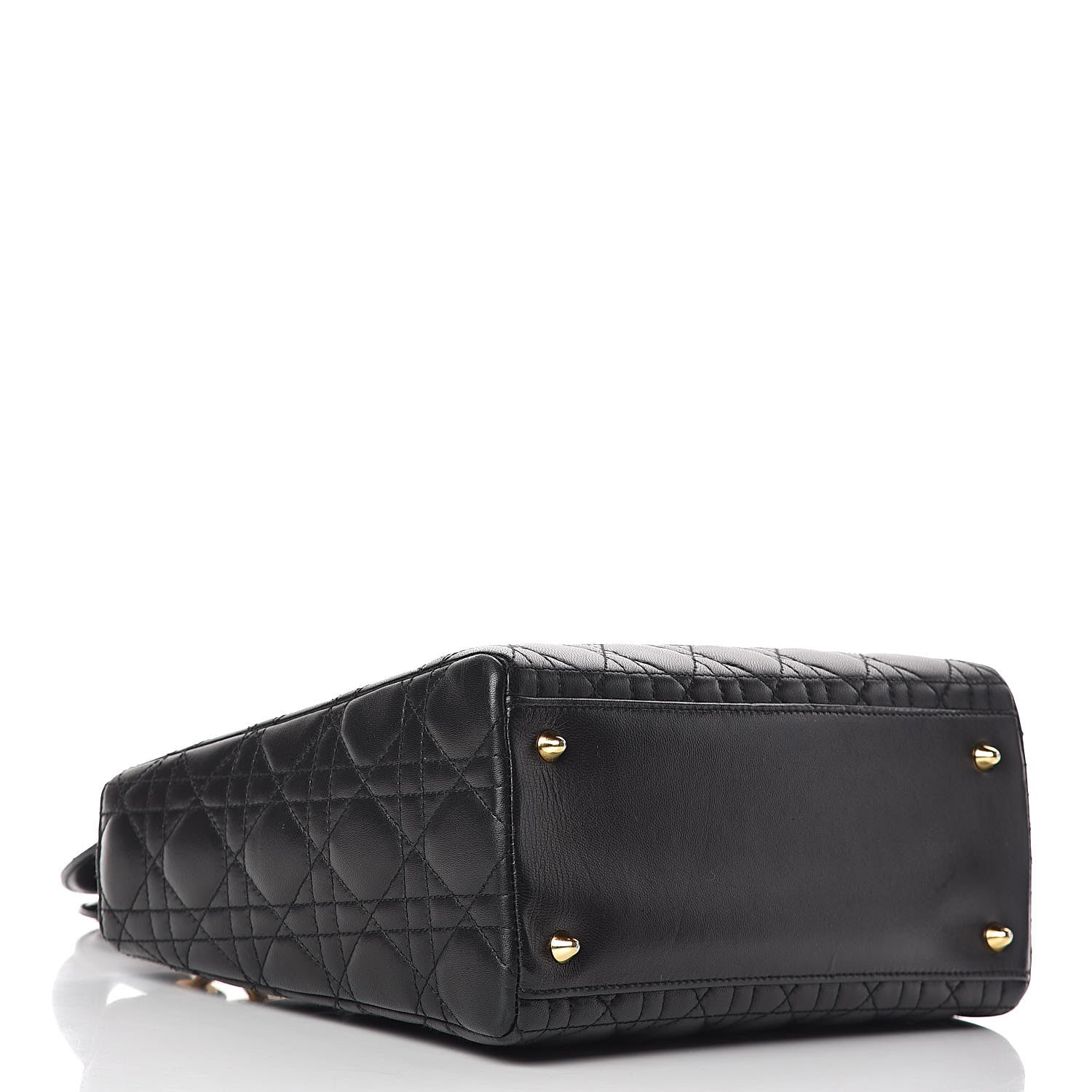 Christian Dior Lambskin Cannage Medium Lady Dior Black 4 of 17