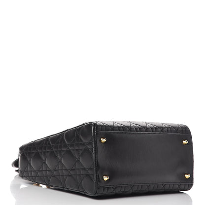 Christian Dior Lambskin Cannage Medium Lady Dior Black 4 of 17