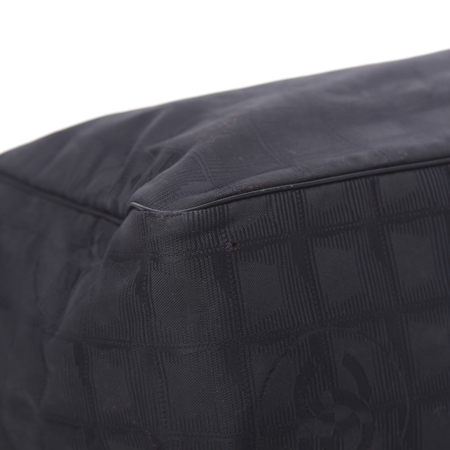 Nylon Large Travel Tote Black