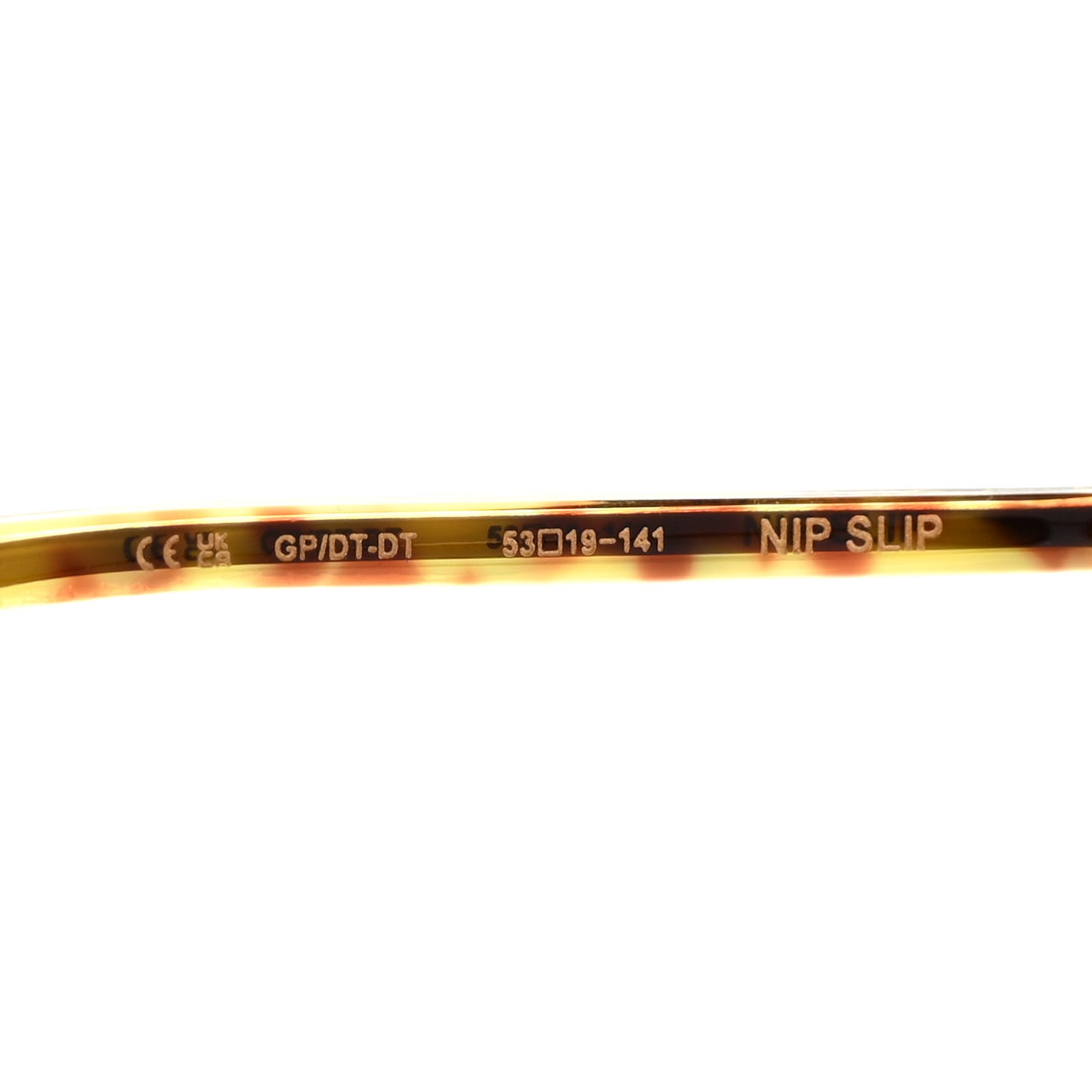 Metal Nip Slip Sunglasses  Gold Dark Tan