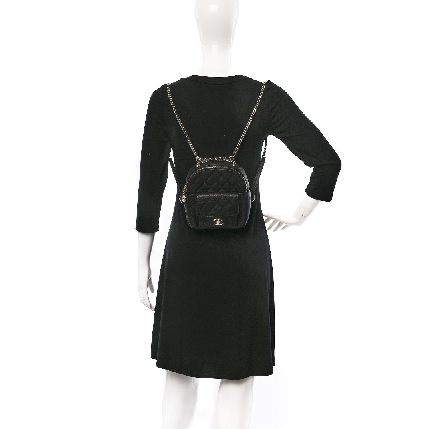 Chanel Caviar Quilted Small CC Day Backpack Black 2 of 9