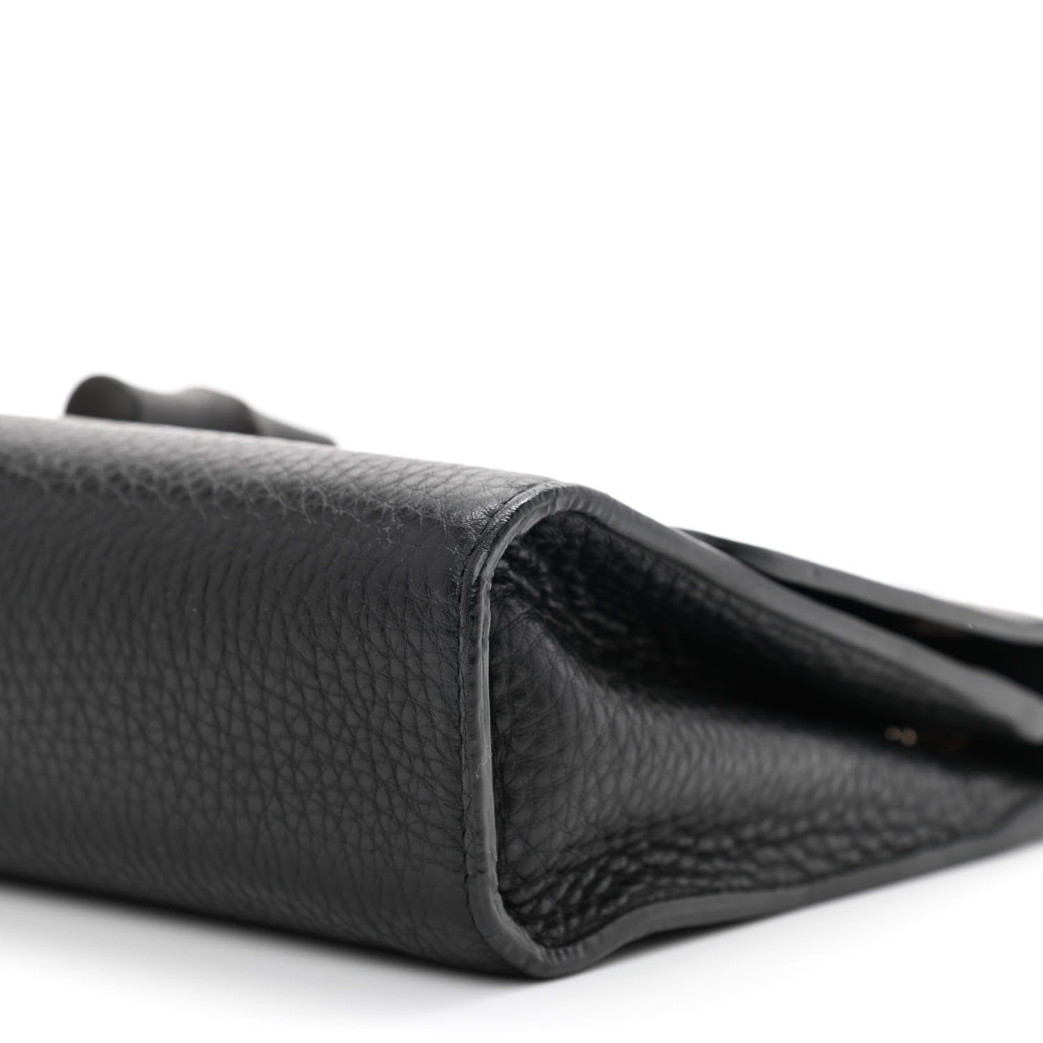 Gucci Pebbled Calfskin Medium Miss Bamboo Shoulder Bag Black 10 of 10