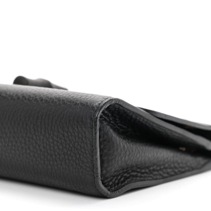 Gucci Pebbled Calfskin Medium Miss Bamboo Shoulder Bag Black 10 of 10