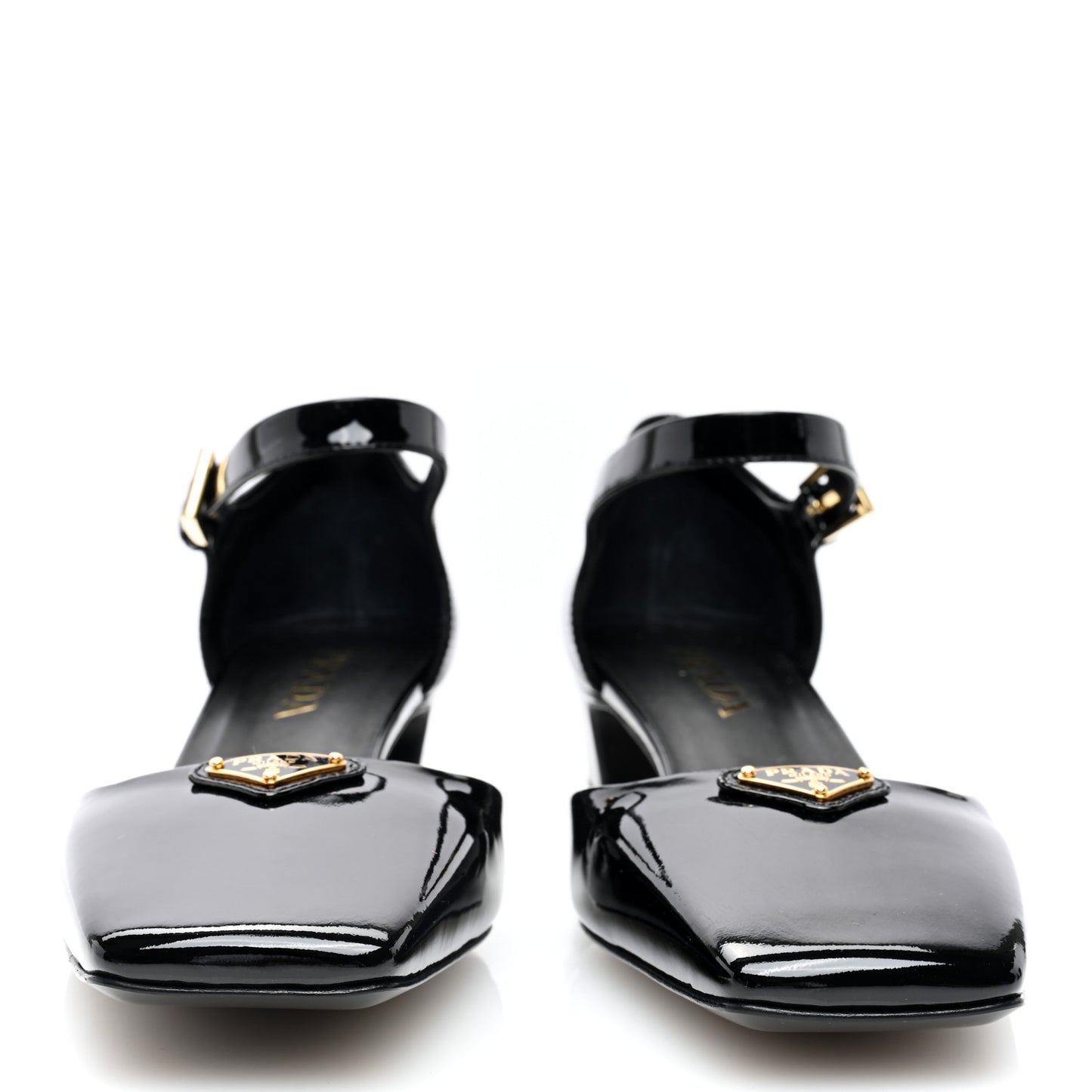 Patent Triangle Squared Toe 35mm Pumps 39 Black