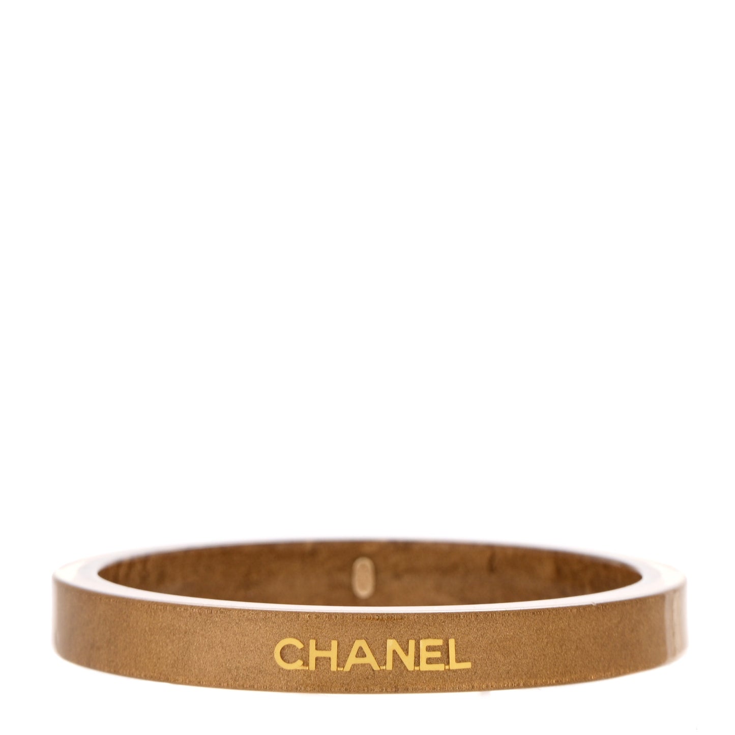 Resin Logo Bangle Bracelet Gold