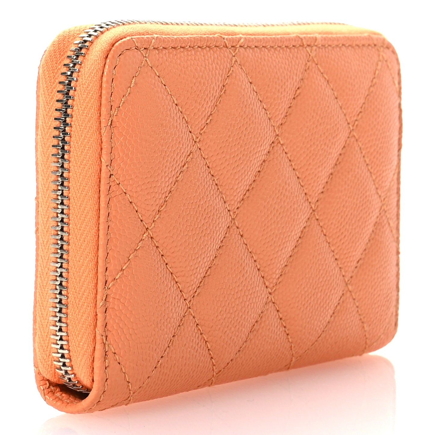 Caviar Flashy CC Zip Card Holder Wallet Orange