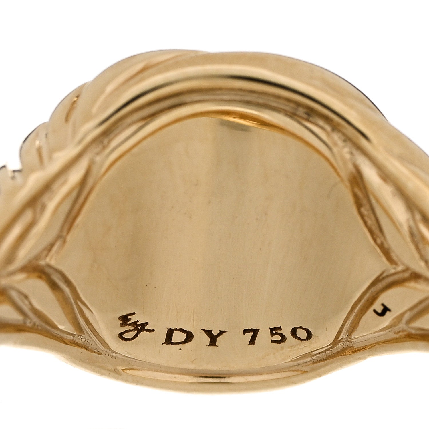 David Yurman 18K Yellow Gold Sculpted Cable Pinky Ring 44 3 4 of 4