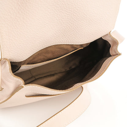 Chloe Calfskin Medium Marcie Round Crossbody Bag Abstract White 7 of 10