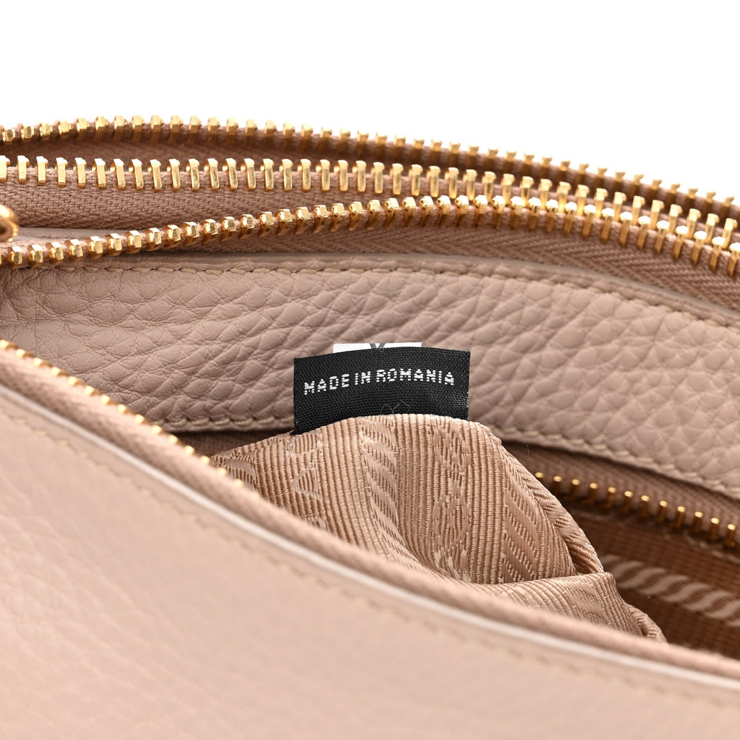 Vitello Phenix Double Zip Crossbody Bag Pink