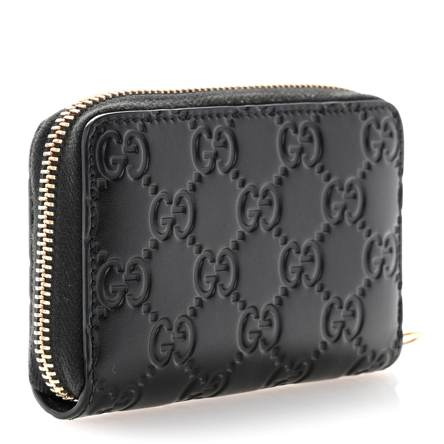 Gucci Guccissima Zip Around Card Case Black 3 of 9