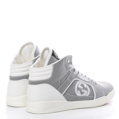 Gucci Baling Fabric Nappa Moorea Interlocking G Mens High Top Sneakers 6 Great White White 4 of 8