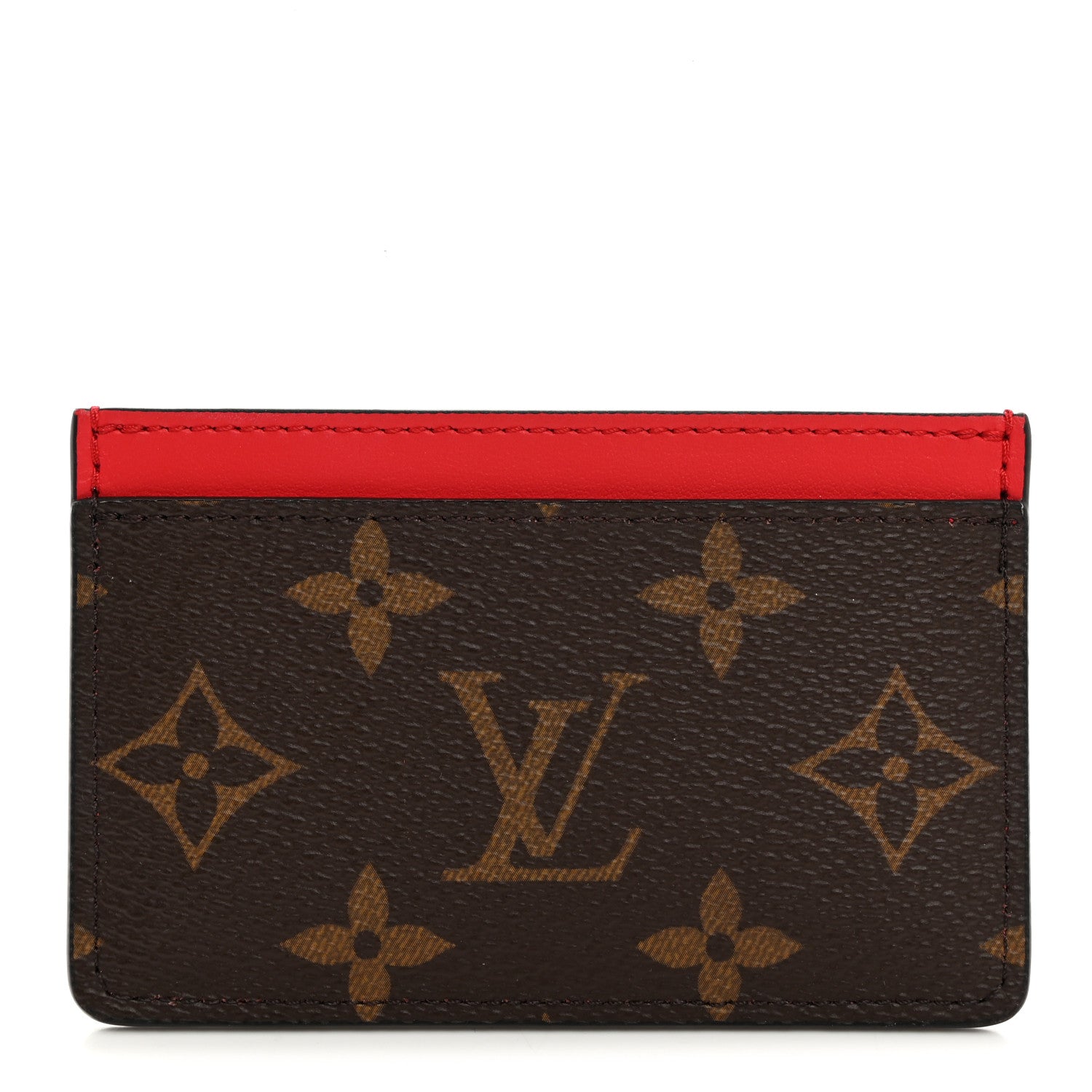 Louis Vuitton Monogram Card Holder Red 1 of 7