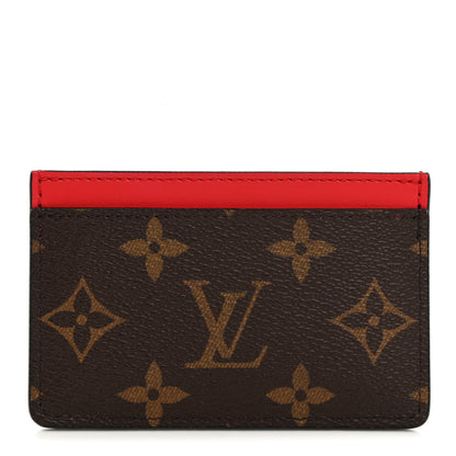 Louis Vuitton Monogram Card Holder Red 1 of 7