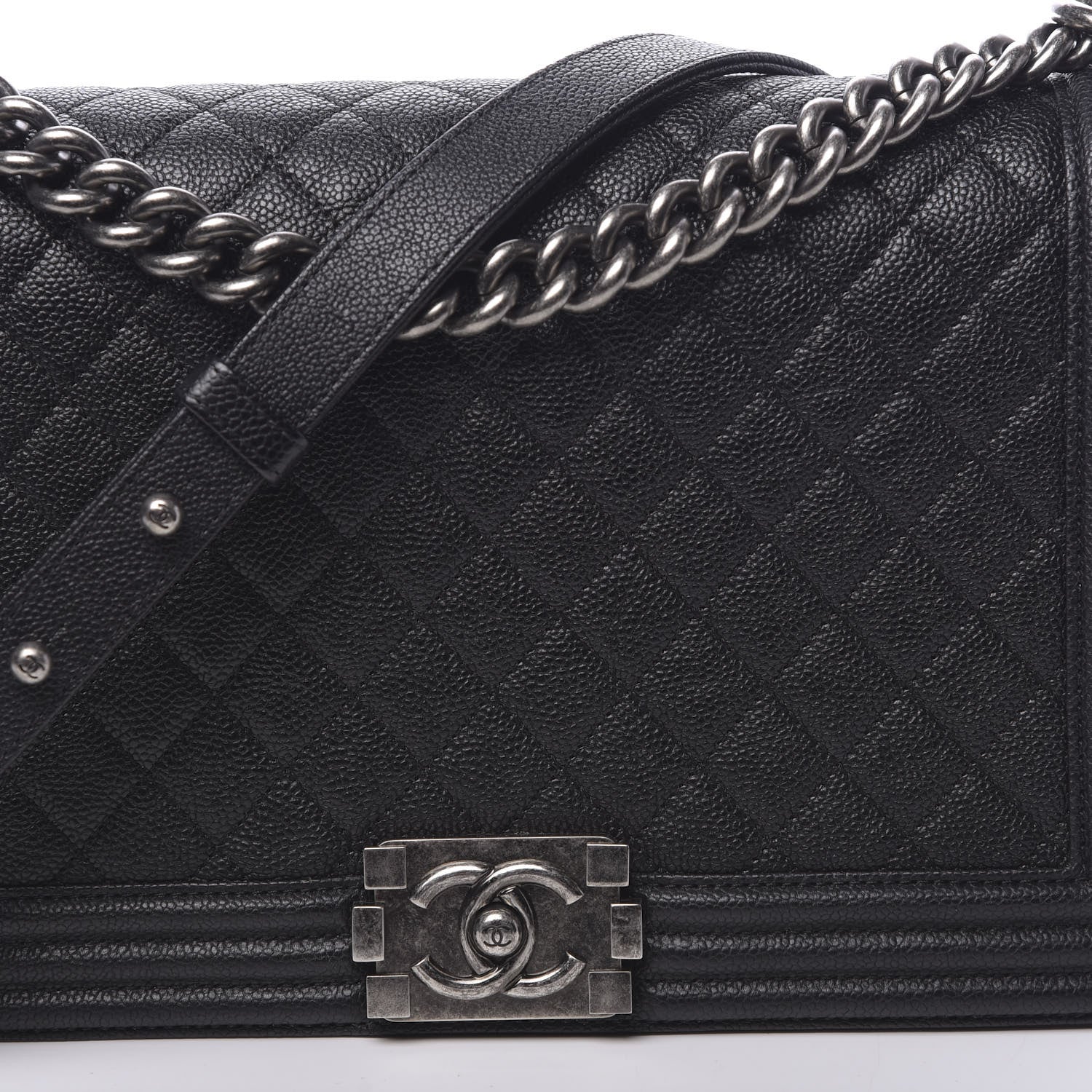 Chanel Caviar Quilted New Medium Boy Flap Black 7 of 10