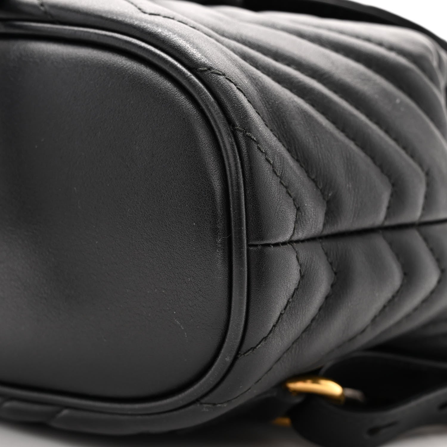 Gucci Calfskin Matelasse GG Marmont Flap Backpack Black 12 of 14