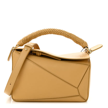 Loewe Calfskin Small Woven Puzzle Bag Sahara 1 of 9