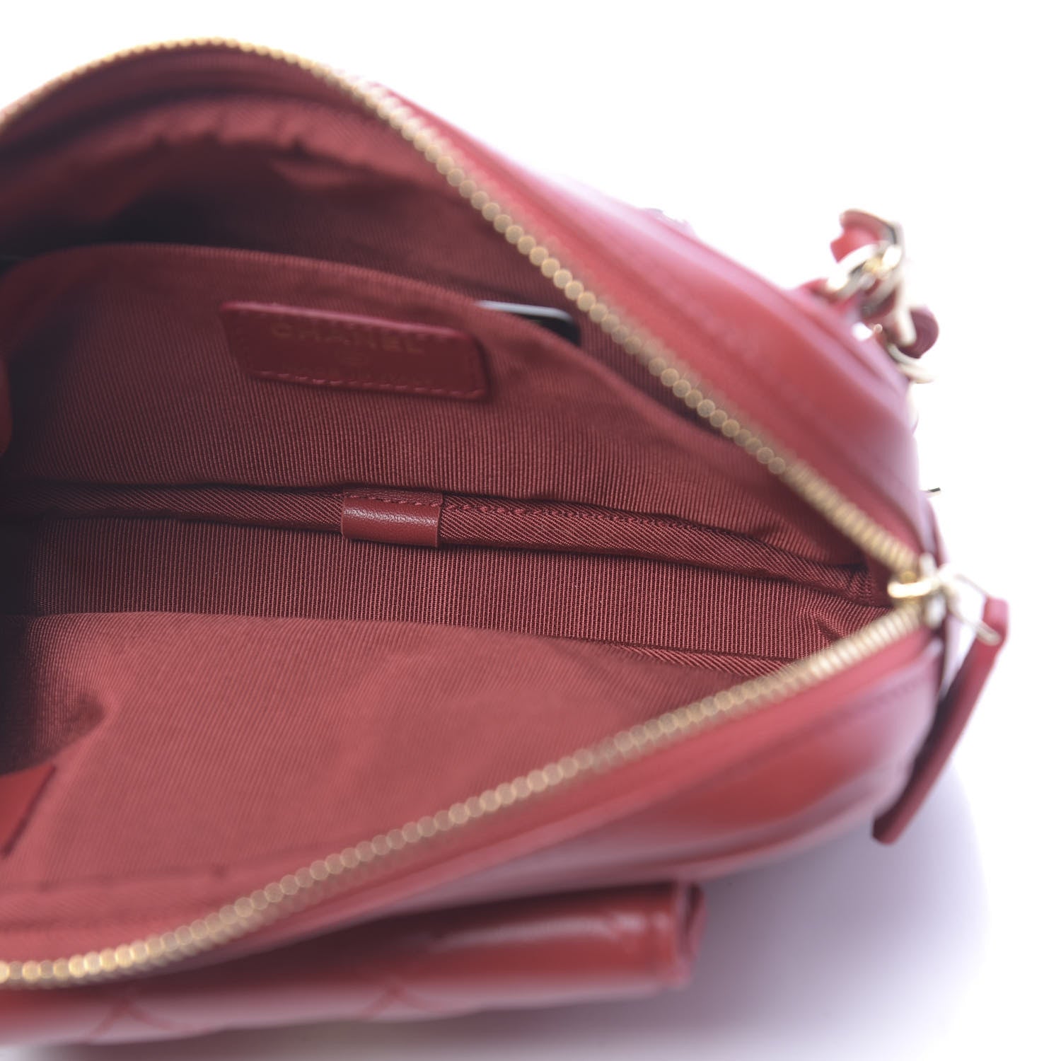Chanel Lambskin Quilted Waist Bag Red 6 of 11