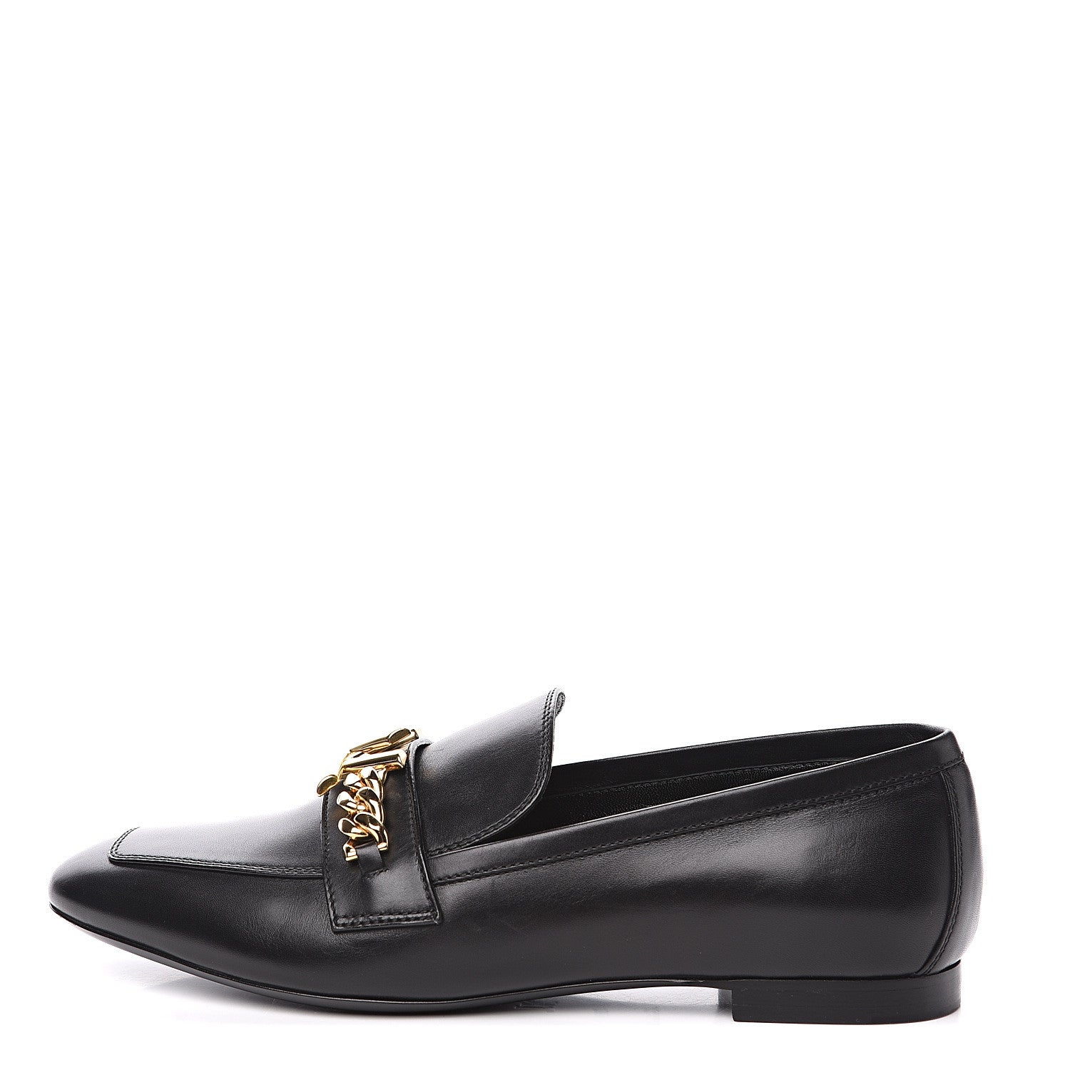 Louis Vuitton Calfskin Upper Case Flat Loafer 39 Black 1 of 8