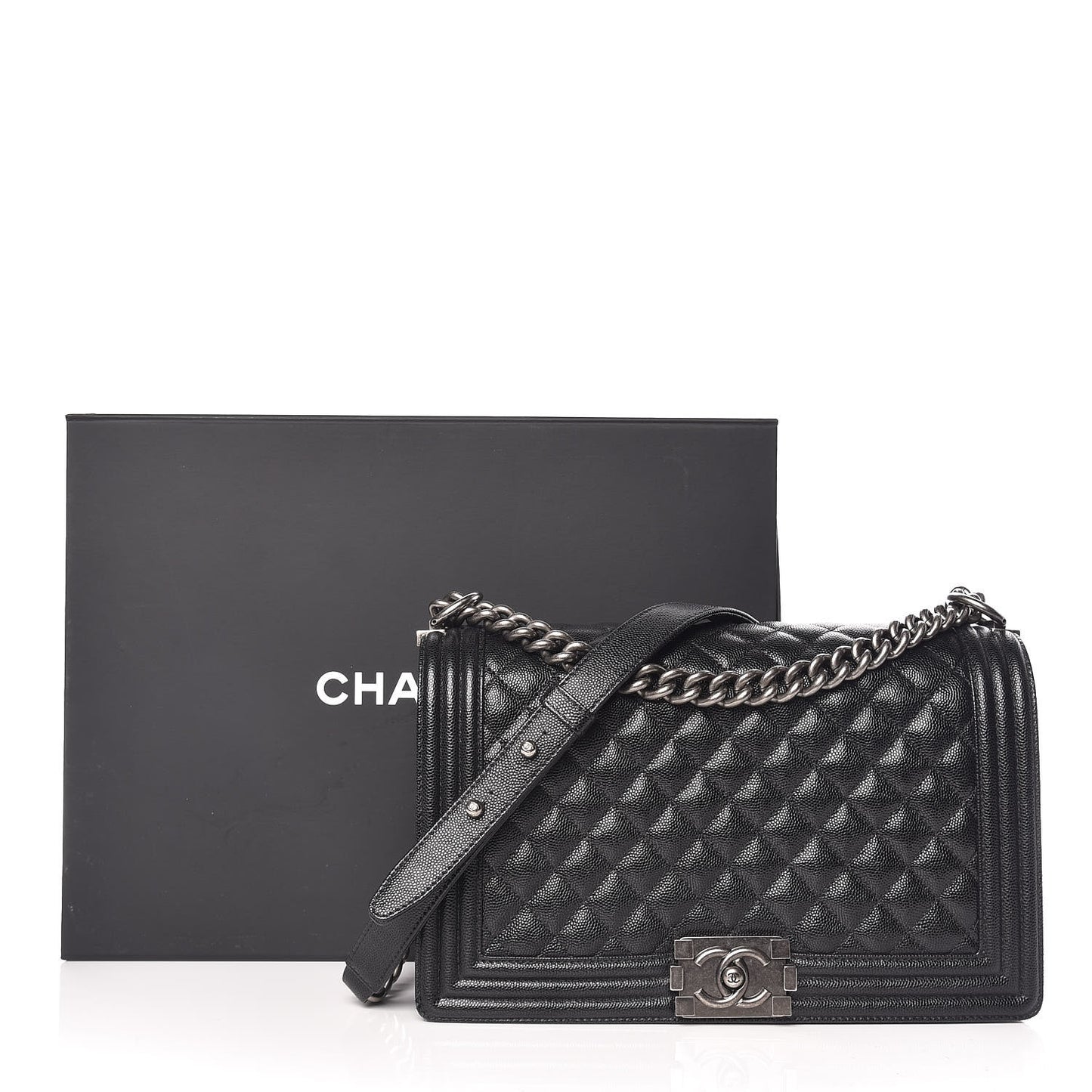 Caviar Quilted New Medium Boy Flap Black