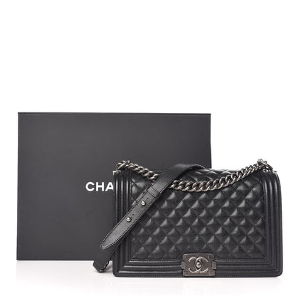 Chanel Caviar Quilted New Medium Boy Flap Black 13 of 13