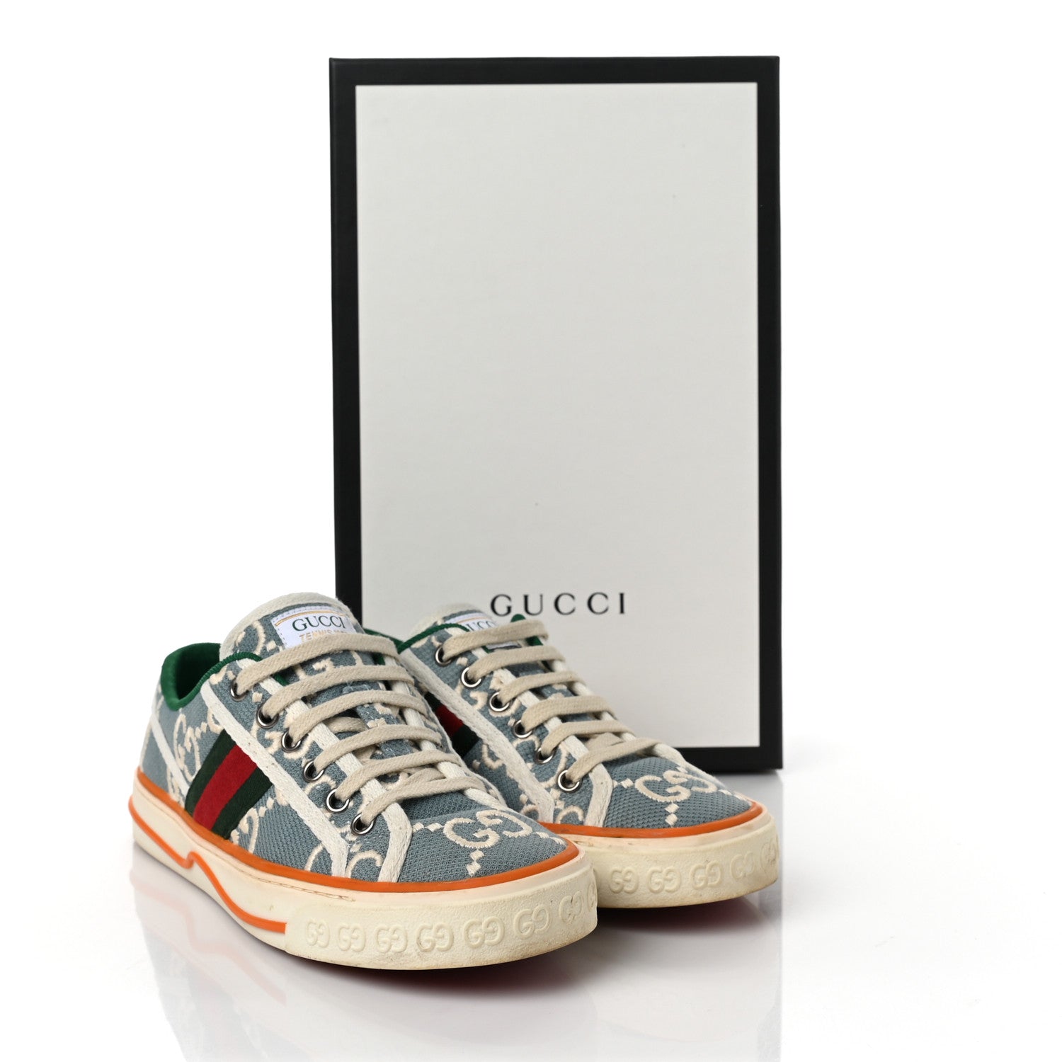 Gucci Cotton GG Monogram Web Womens 1977 Tennis Sneakers 36 Philod Ivory Mystic White 8 of 8