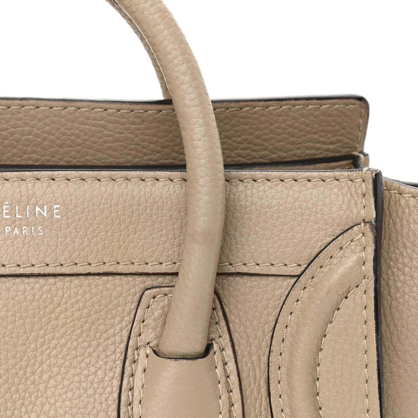 Drummed Calfskin Nano Luggage Dune