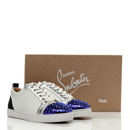 Christian Louboutin Calfskin Patent Mens Louis Junior Spikes Orlato Flat Sneakers 40 Version Multi 8 of 8