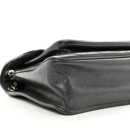 Saint Laurent Crinkled Calfskin Matelasse Monogram Medium Niki Chain Satchel Storm 10 of 10