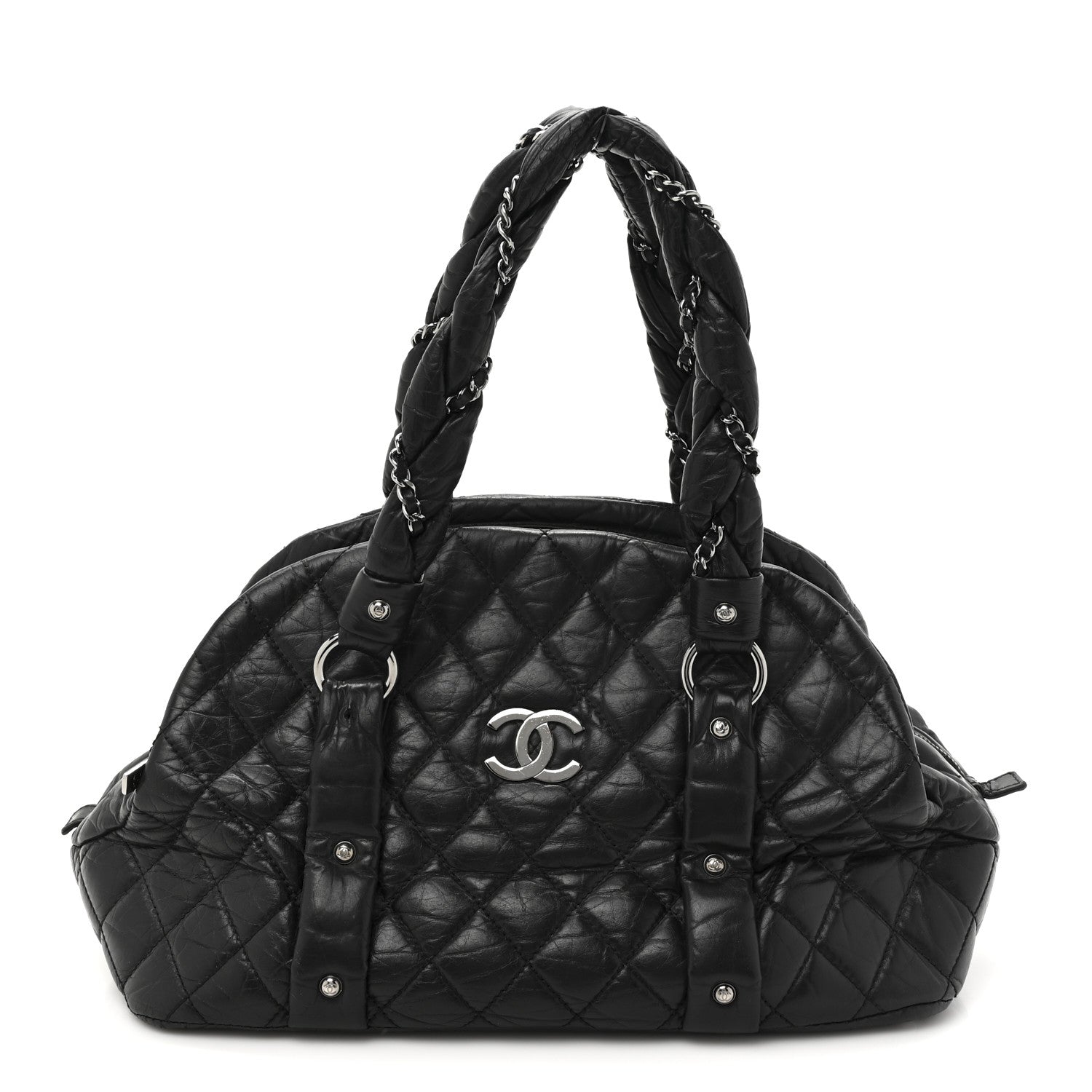 Chanel Lambskin Vintage Ligne Lady Braid Tote Black 1 of 15