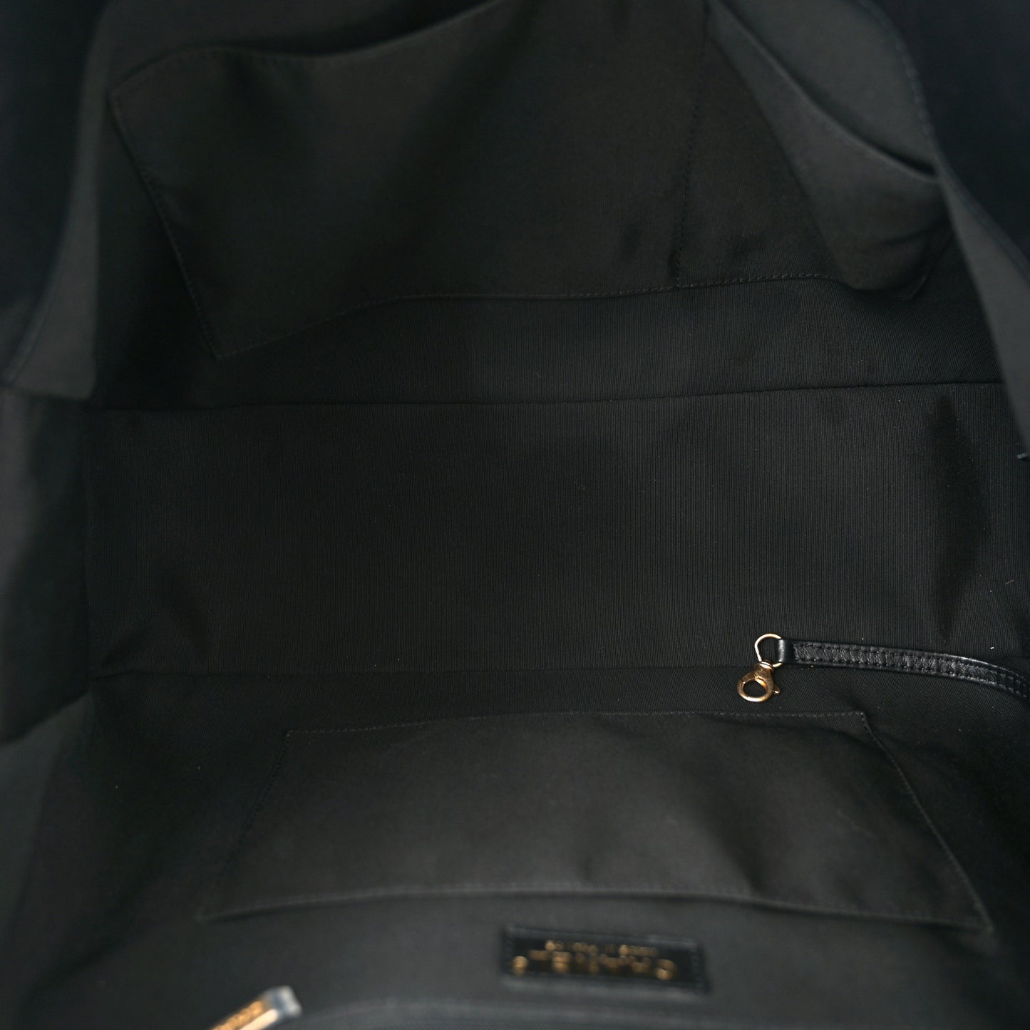 Shearling Sequin Tweed Shopper Tote Black