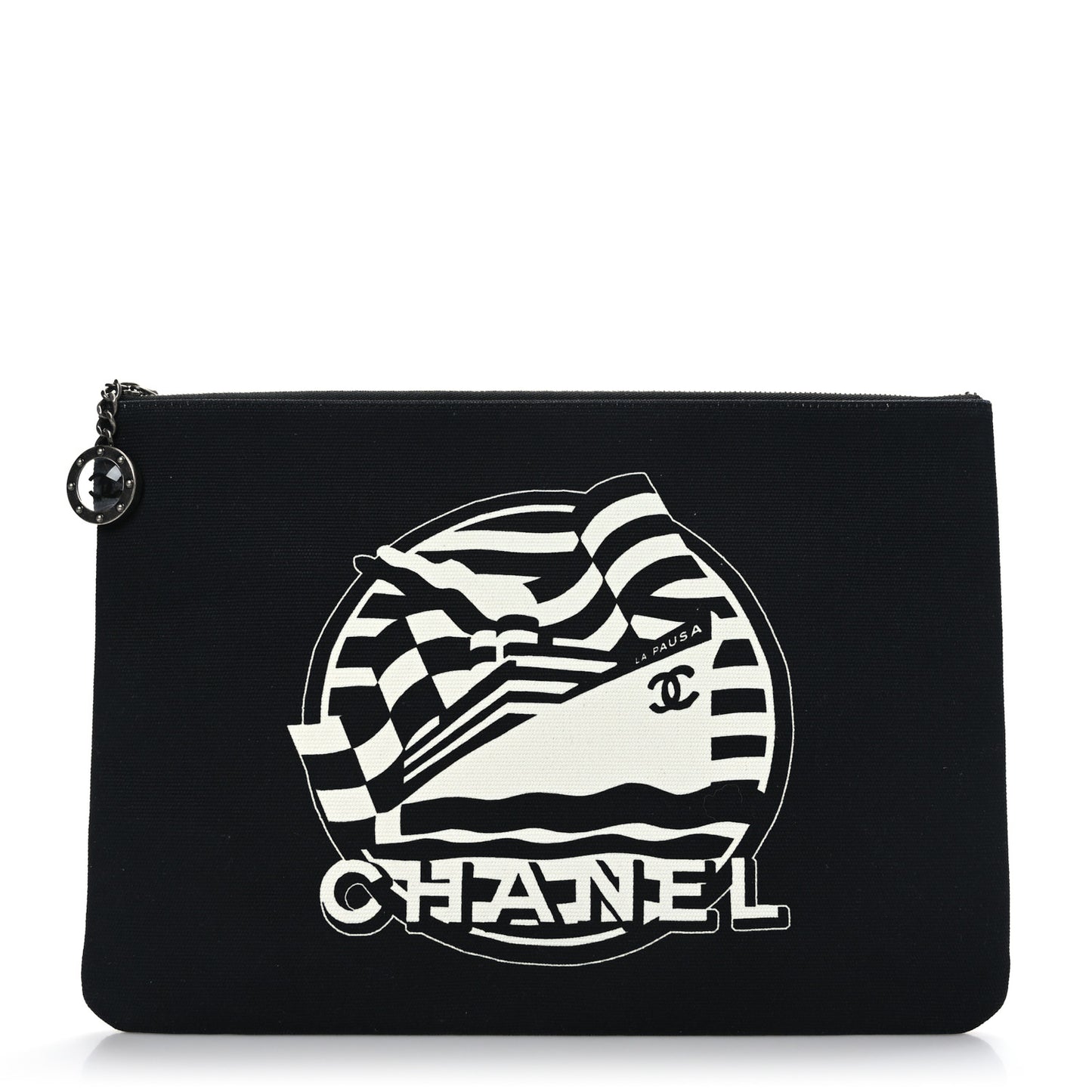Canvas La Pausa Large Cosmetic Case Black