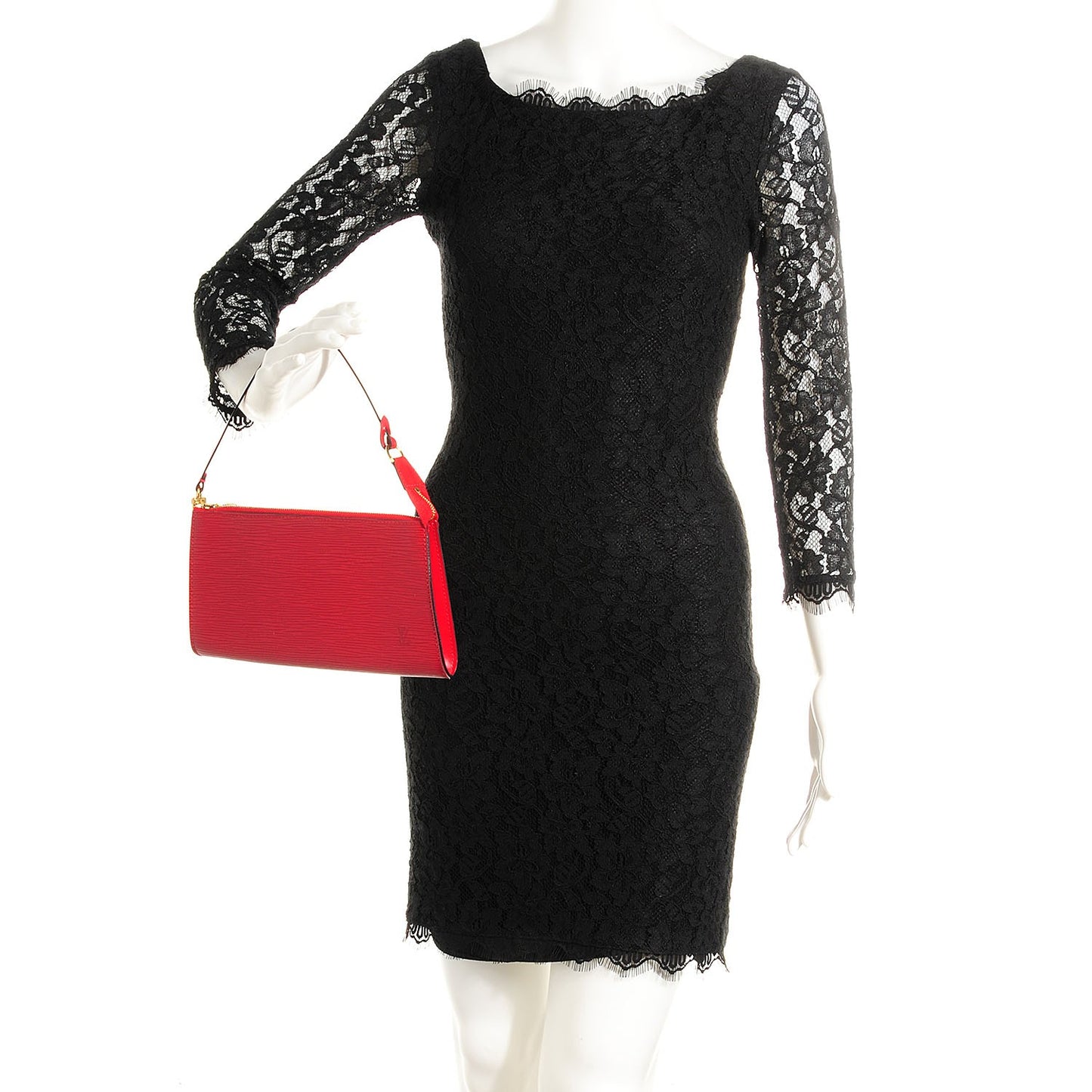 Epi Pochette Accessories 24 Castillan Red