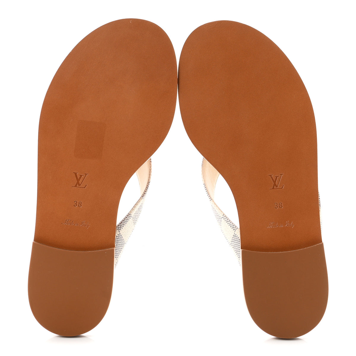 Louis Vuitton Damier Azur Sunny Flat Thong Sandals 38 6 of 9