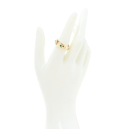 David Yurman 18K Yellow Gold Diamond Emerald Modern Renaissance Ring 54 7 2 of 4