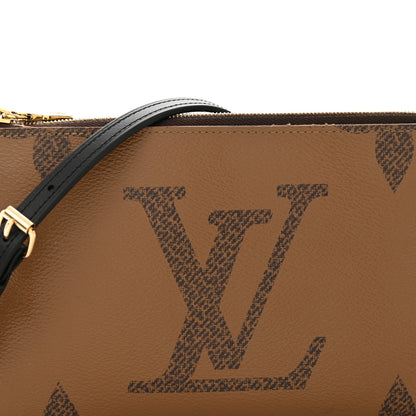 Louis Vuitton Reverse Monogram Giant Double Zip Pochette 10 of 13