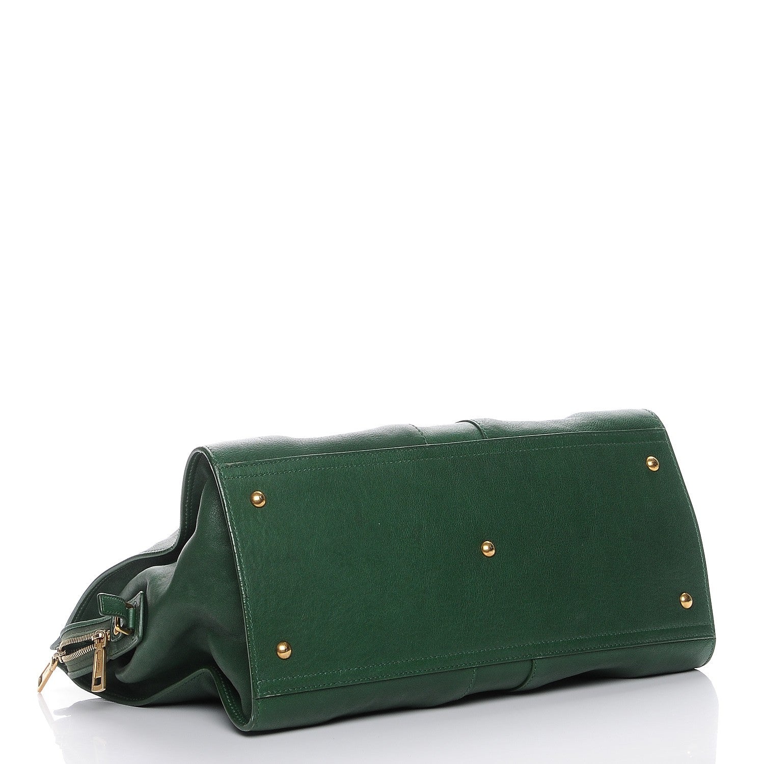 Saint Laurent Sheepskin Large Cabas ChYc Tartan Green 4 of 8