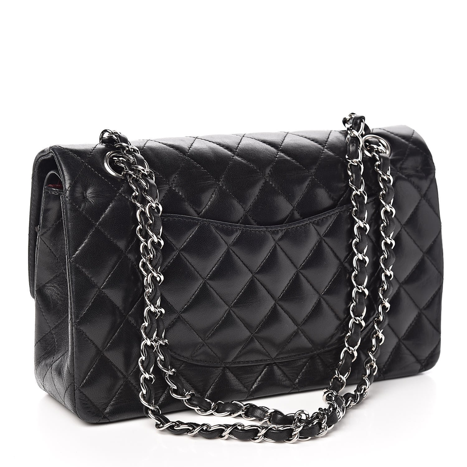 Chanel Lambskin Quilted Medium Double Flap Black 3 of 14