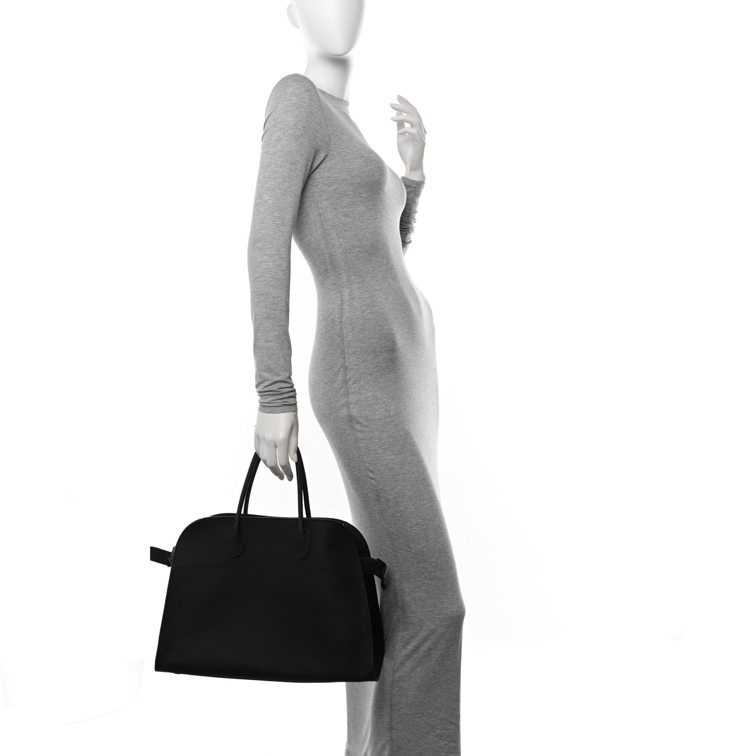 The Row Matte Grained Calfskin Soft Margaux 15 Black 2 of 9
